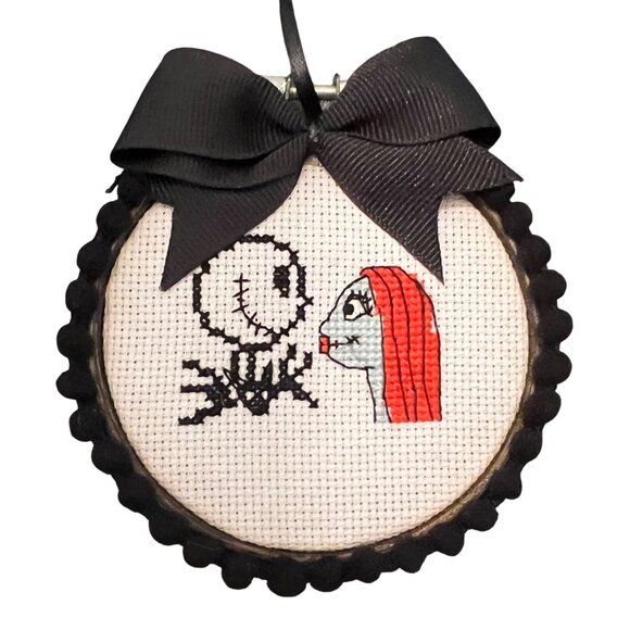 Nightmare Before Christmas Cross Stitch Ornaments Embroidery Set Of 4 - Picture 4 of 6